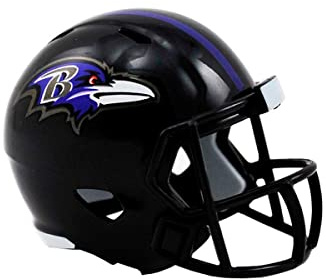 Riddell Mini-Footballhelm, NFL-Design: Baltimore Ravens, Taschengröße