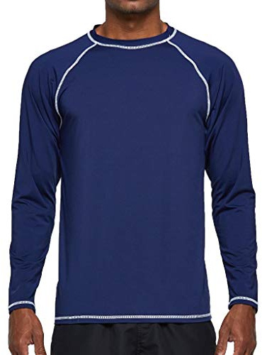 Arcweg Rashguard Homme Manches Longues M-3XL T-Shirt Anti-UV UPF 50+ Sechage Rapide Léger pour Surf Natation Plongée Plage Cobalt L[EU] Tour de Poitrine: 93-99cm