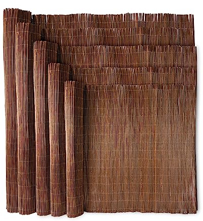 Wadan 1m x 4m Willow Bulrush Natural Garden Fence Panel Screening Roll Privacy Border Wind & Sun Protection
