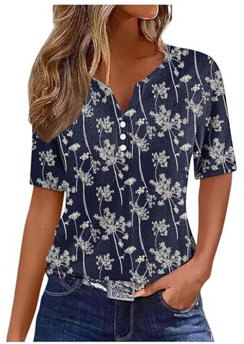 Damen Kleidung Sommer schwarzes Shirt Cartoon Bluse Tops Strick top Oberteile leicht Kurzarm Oberteil Sweatkleid