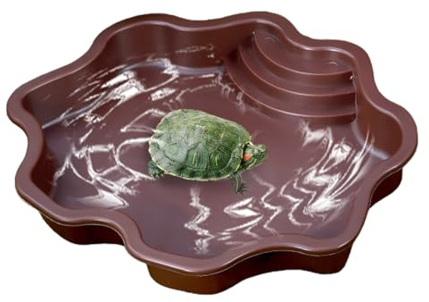 MLqkpwy Piscina para Tortugas de Tierra | 30 x 30 x 5,5 cm para Agua
