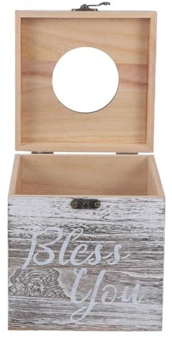 Cabilock Rechteckige Taschentuchbox Aus Holz Abdeckung Für Papierhandtücher Spender Mit Großem Fassungsvermögen Praktische Aufbewahrungsbox Für Wohnzimmer Und Büro