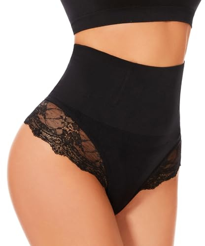 SURE YOU LIKE Tummy Control Thong Mid Waisted Shapewear Panties for Women