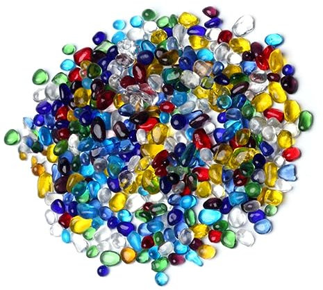 SOLUSTRE Glasierter Kristallkies Aquariumstein Tank Kieselsteine ​​für Aquarien Aquariensteine Aquarienkies Aquariendekoration künstliche Steine Glaskies gefälschte Steine