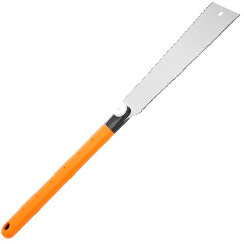 Japanese Hand Saw 10 Inch Double-Edge Flush Cut Pull Saw SK5 Flexible Blade 6-10/18 TPI Lightweight Woodworking Tools for Hardwood & Softwood Woodworking