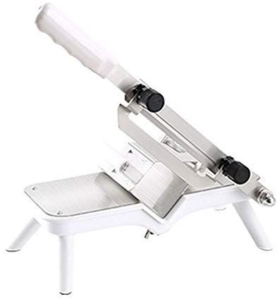 0.3-15Mm Regolabile Affettatrice Manuale Per Carne Congelata - Macchina Per Il Taglio Con Piedini Antiscivolo Sicuri E Lama in Acciaio Inossidabile Da 200 Mm Per Carne Di Manzo,Bianca
