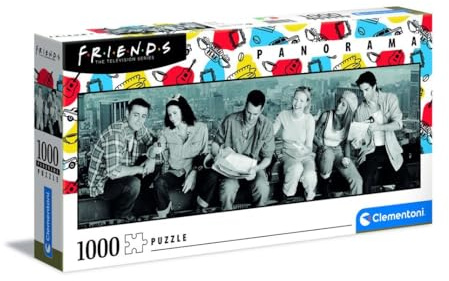 Clementoni 39588 Panorama Friends – Puzzle 1000 Teile ab 9 Jahren, Erwachsenenpuzzle mit Panoramabild, Geschicklichkeitsspiel für die ganze Familie, ideal als Wandbild