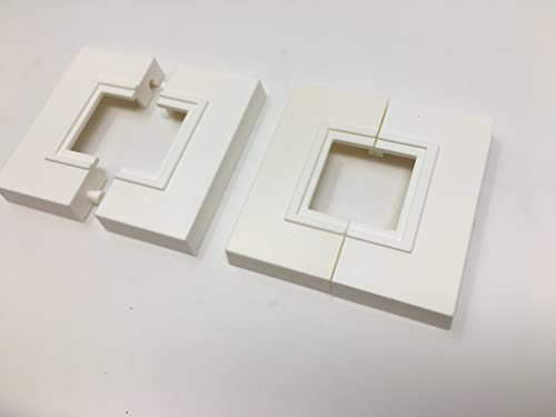 2x 20x20 mm Abdeck Rosette eckig Rechteckrohre Quadratrohre Abdeckrosette weiss 55x55x9 Liefreumfang 2 Stck