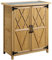 Outsunny Armario de Exterior de Madera 0,24 m² 75x40x90 cm Caseta de Jardín con 2 Puertas 4 Estantes y Techo de Galvanizado para Almacenamiento de Herramientas Natural
