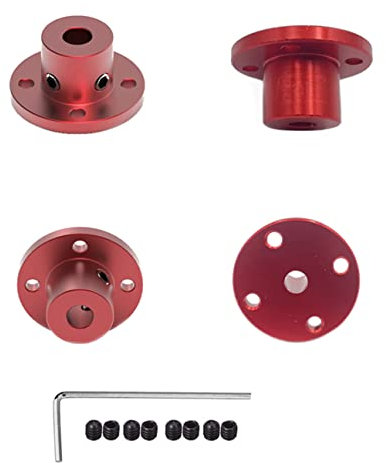 4 pezzi 5mm lega di alluminio rigida flangia accoppiamento motore guida albero accoppiatore per il connettore motore fai da te