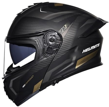 Motorradhelm Modularer Klapphelm mit Doppelter Sonnenblende, Unisex Integralhelm ECE Zulassung, Scooter Motocross für Erwachsene Männer Frauen G,3XL