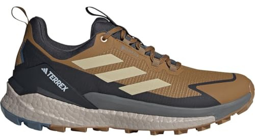 Adidas Mens Terrex Free Hiker 2.0 Goretex Low Top Hiking Shoes, Bronze Strata/Savannah/Carbon, 10.5 Medium