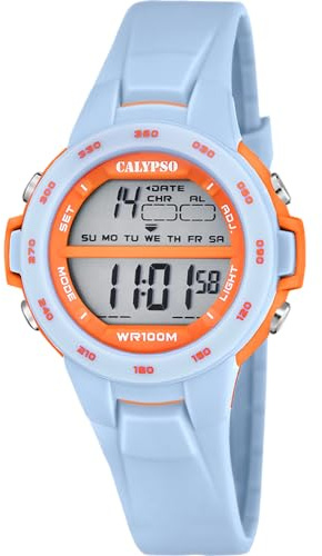 CALYPSO Reloj Digital Infantil Niño Niña de Caucho Azul