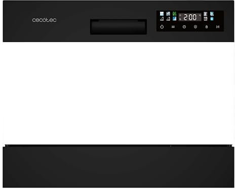 Cecotec Lave-vaisselle Compact Libre Installation 6 couverts Bolero Aguazero 2300. 8 programmes, Classe D, Panneau tactile couleur, Machine Care, Départ différé, Fonction prélavage, Dry+, Germ Shield