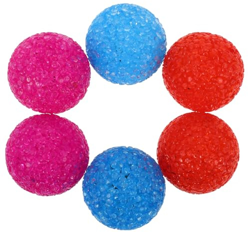 MUELODSIC 6 pièces Balles pour Chat avec Grelots Jouets Interactifs pour Chatons Boules Plastique Colorées pour Exercice et Stimulation des Chats Couleur Aléatoire Couleur Aléatoire