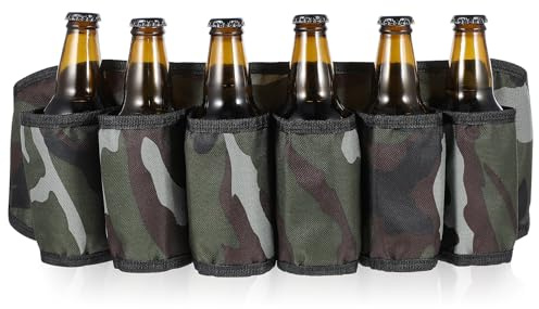 COSMOBETTY Outdoor Waist Bag Beer Belt Holder with Large Capacity and Small Zipper Pocket, Made of Sturdy 600d Oxford Material, Easy to Carry for Tailgating or Event Where You are Drinking
