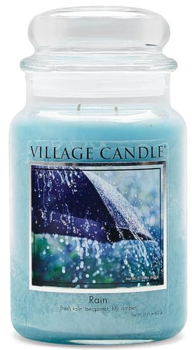 Gläserne Duftkerze von Village Candle, 737 g, glas, blau, 10cm l x 10cm w x 17.5cm h