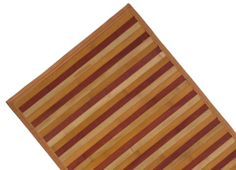 BIANCHERIAWEB Tapis en Bambou dégradé pour Cuisine, Anti-Taches, Bambou, antidérapant, Chemin résistant
