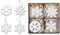 DATEFUN Weihnachtsbaumschmuck Holz - 24 Stück DIY Schneeflocken aus Holz mit Jute Schnur - Christbaumschmuck Holz Anhänger für Weihnachtsdeko, Holz Basteln (6 cm)