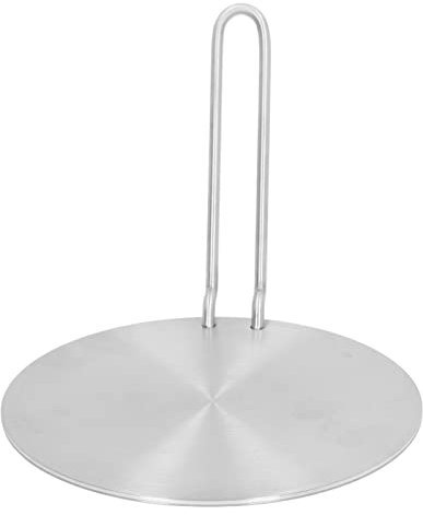 Jopwkuin Placa de Inducción de Calor, Placa Adaptadora de Cocina de Inducción de 17,5 Cm, Seguro, Acero Inoxidable Inoxidable para Estufa de Gas