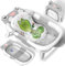 Baby Badewanne, Babywanne Faltbare mit Badematte Babybadewanne Faltbar Baby Bathtub Ergonomisch Platz Sparen Tragbare Reisedusche Badewanne Baby für Babys von Neugeborene Kleinkinder 0-24 Monaten Grau