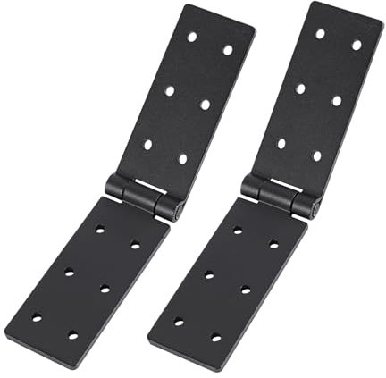 2 Pcs Bisagras Abatibles Pesadas, Bisagra de Puerta, Bisagra de Caja, Bisagra de Muebles, Negro, para Puertas de Jardín y Armarios