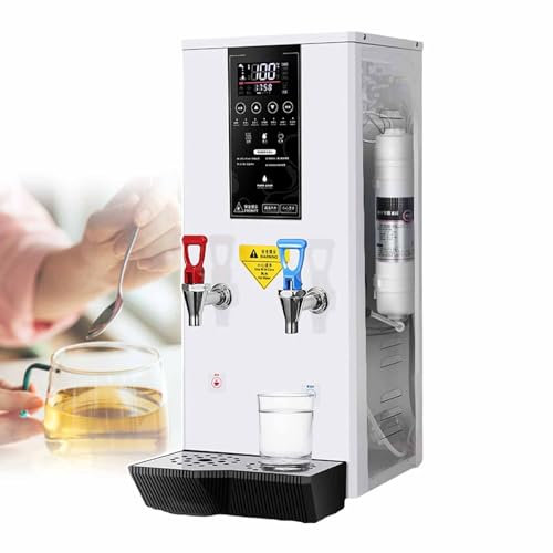 pealiritansemen Dispensador Automático De Agua Caliente Comercial, Máquina De Agua Hirviendo De Acero Inoxidable, Calentamiento por Pasos, Ebullición Rápida, Control De Temperatura Digital,White