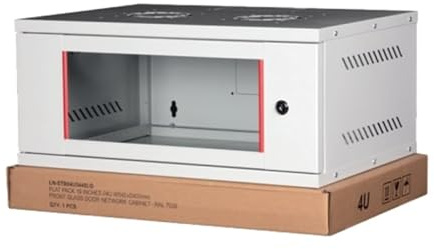 Armario Rack 19 de Pared 4U 19 (L) 542 mm (P) 400 mm Color Gris desensamblado