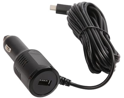 Uqezagpa Double USB C Car 12V/24V 340cm Cable Fast Charging With Overload Protect For Phones Tablets Dashcams Car Charger With USB C Output