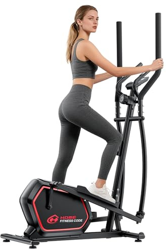 GartistGo Kompakter Magnetischer Crosstrainer für Zuhause, 16-stufiger Widerstand mit Pulsmesser, LCD-Monitor, Ultra-leises 30dB Design, 150kg Tragkraft