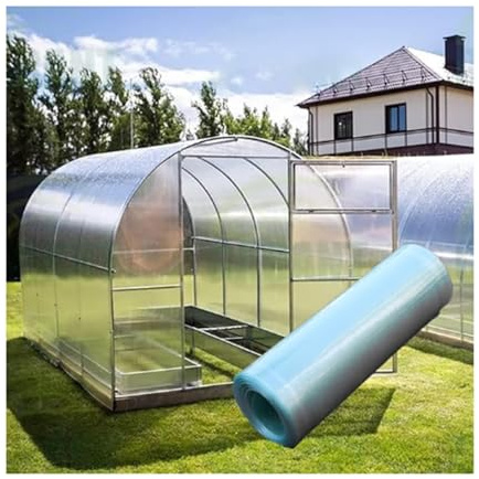 ZXCVBNAS Insulation Day Lighting Panels，Roofing Cladding Replacement Panels for Greenhouse Canopy Carport，UV Resistant Greenhouse Clear Film，Poly Plastic Roof Panel，1mm(W1.5xL7m/4.9x23ft)