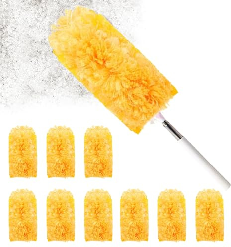 Gkumgwo Recharges pour Chiffon A Poussiere | Brosse Antistatique De Nettoyage De Poussière,Chiffon Extensible pour Voiture Électronique Meuble Fenêtre Bibliothèque Mur Sol Plafond - Dépoussiéreur