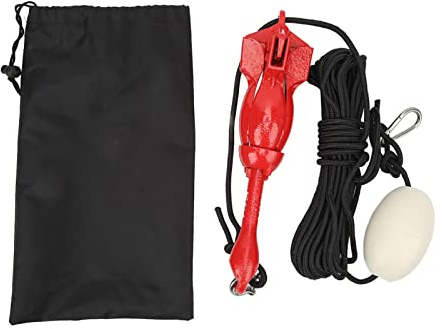 ANKROYU Ancla para Barco, Ancla de rezón Plegable de Acero al Carbono Resistente con Cuerda de 39,4 pies y Bolsa de Almacenamiento para Kayaks, embarcaciones pequeñas, Uso Marino