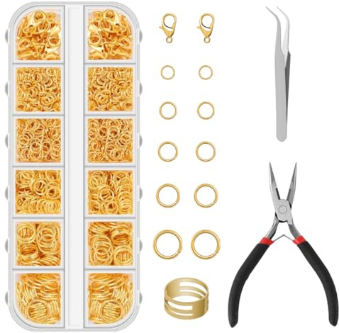 1200 Pièce Fermoir Bracelet, Doré Pince de Homard Fermoir Collier avec Pince à Anneaux Ouverts, Attache Collier Bijoux pour la Fabrication de Bijoux, Accessoires et Loisirs Créatifs