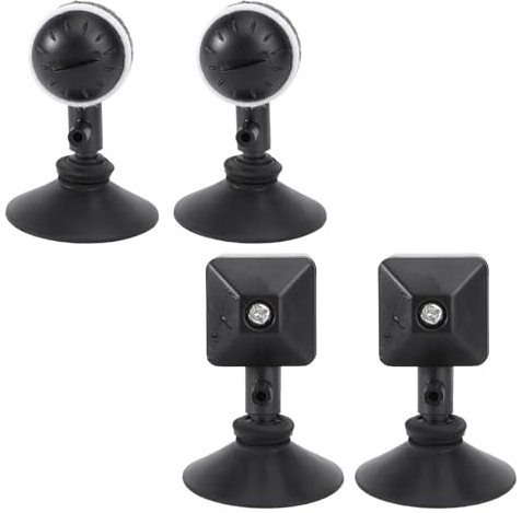 Abaodam Lot de 4 Pierres à Bulles d'air Réglables pour Aquarium Diffuseur à Oxygène en Plastique avec Ventouse 2 Formes Accessoire Pompe à Air pour Aérateur Aquarium