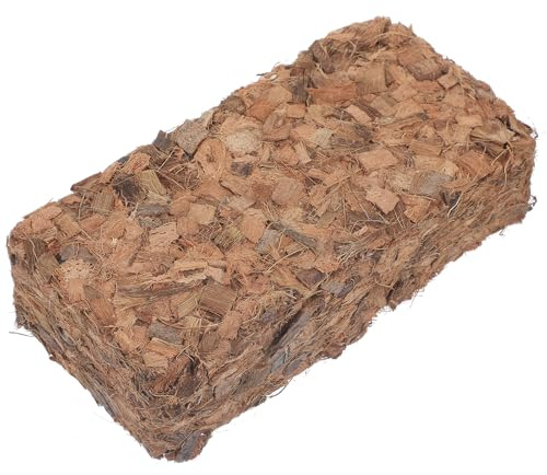 Toyvian Bloque de Tierra Vegetal de Fibra Natural Prensada, Sustrato Nutritivo para Cultivo sin Suelo, Bolsa 1 Kg para Viveros y Jardinería, Suelo Aireado y Absorbente Adecuado