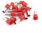 sourcingmap 15pcs 16mm2 Bornes à sertir pré-isolées rouge Embout de Câble Embout de Câblage Cosse électrique Fil Sertissage Connecteur à Sertir Terminal 6 AWG