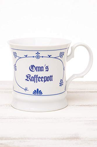 CUP+MUG Becher indisch blau Oma