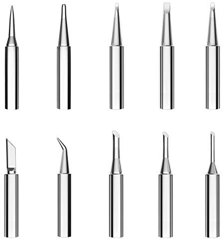 YunBey 10 pcs Série 900M-T Pointe de Fer à Souder Panne à Souder de Remplacement pour Station de Soudage pour Hakko Aoyue etc