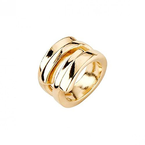 UNO de 50 - Anillo Colección Indonesia para Mujer, 18k, Color Oro, Talla 12, Fabricado en España