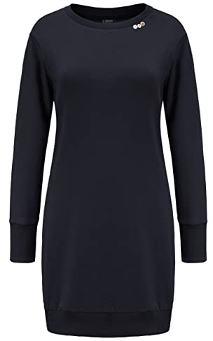 DOTIN Pullover Långa Dam Höst Vinter Klänningar Elegant Sweatshirt Hoodie Hoody Tröja Blå XL