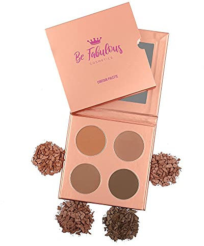 Be Fabulous Contour Palette. Beauty Make Up For Sculpting, Shape & Highlighting. Professional Cream Contour Set, Light & Velvet Formula. Matte Pigment Colour For Bronzing & Shaping. (AM PM)