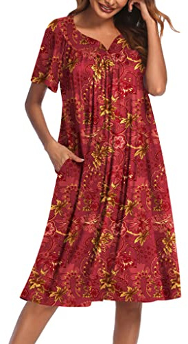 Ekouaer Women's House Dress with Pockets