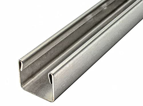 Glaszentrum Hagen - 2440x15x11 mm U Edelstahl Wandprofil - Bodenprofil - Einsatzprofil für Duschen
