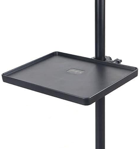 Clamp-On Rack Tray Holder,Mikrofonständer Regal Clamp-On Utility Shelf, Sound Card Tray, Verstellbarer Winkel Clamp-On Laptop Notebook Rack Tray Halter für Live-Streaming, Bühne,Aufnahmestudio