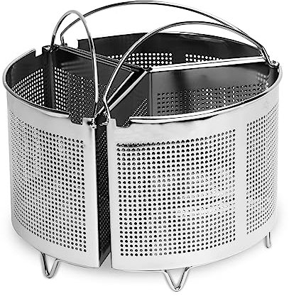 Kabalo Set di 3 divisori per pentole, per verdure, triplice pentola, bollitore, per pentole