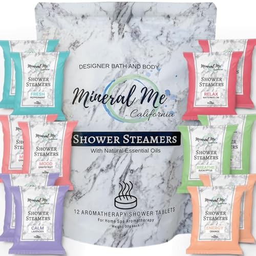 Shower Steamers Aromatherapy - Mothers Day Gift for Mom, 12pc Shower Bombs Vapor Tablets w/Organic Essential Oils for Vaporizing Steam Spa, Bath Bombs Tablets, Birthday, Selfcare Gifts for Women, Men