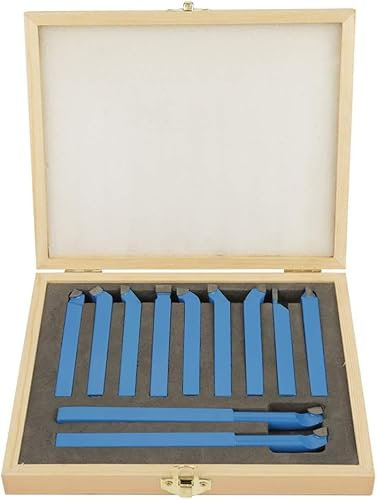 Juego de herramientas de torneado de 11 piezas de 12 x 12 mm, de carburo de tungsteno, para soldadura, fresado, corte, torneado, alta velocidad de procesamiento para tornos generales y CNC, #842