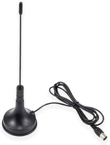 LEIBOCHAO Antenne TV Intérieur TNT HD, Puissante, Petite, Discrète, Portable, Antenne HDTV Portable pour DTT DVB-T/DVB-T2, Prise en Charge de la Radio VHF UHF FM Dab