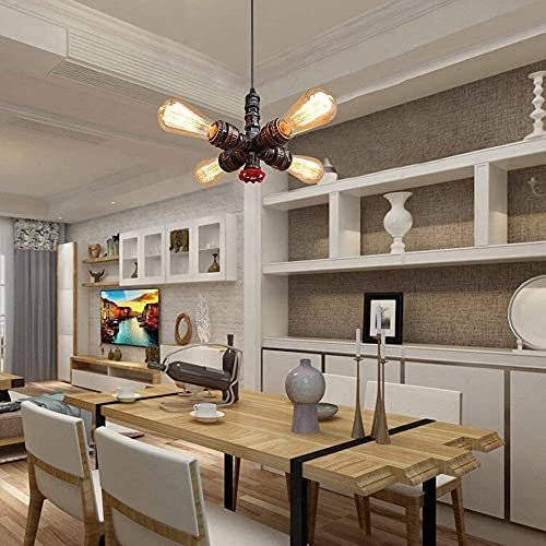 più ad Acqua in Metallo Vintage Luci a Sospensione a Sospensione a Vapore Metal retrò Lampada a Sospensione Lumo Antico lampadario per Il Ristorante Bar per Le Scale del Balcone ， e27*4